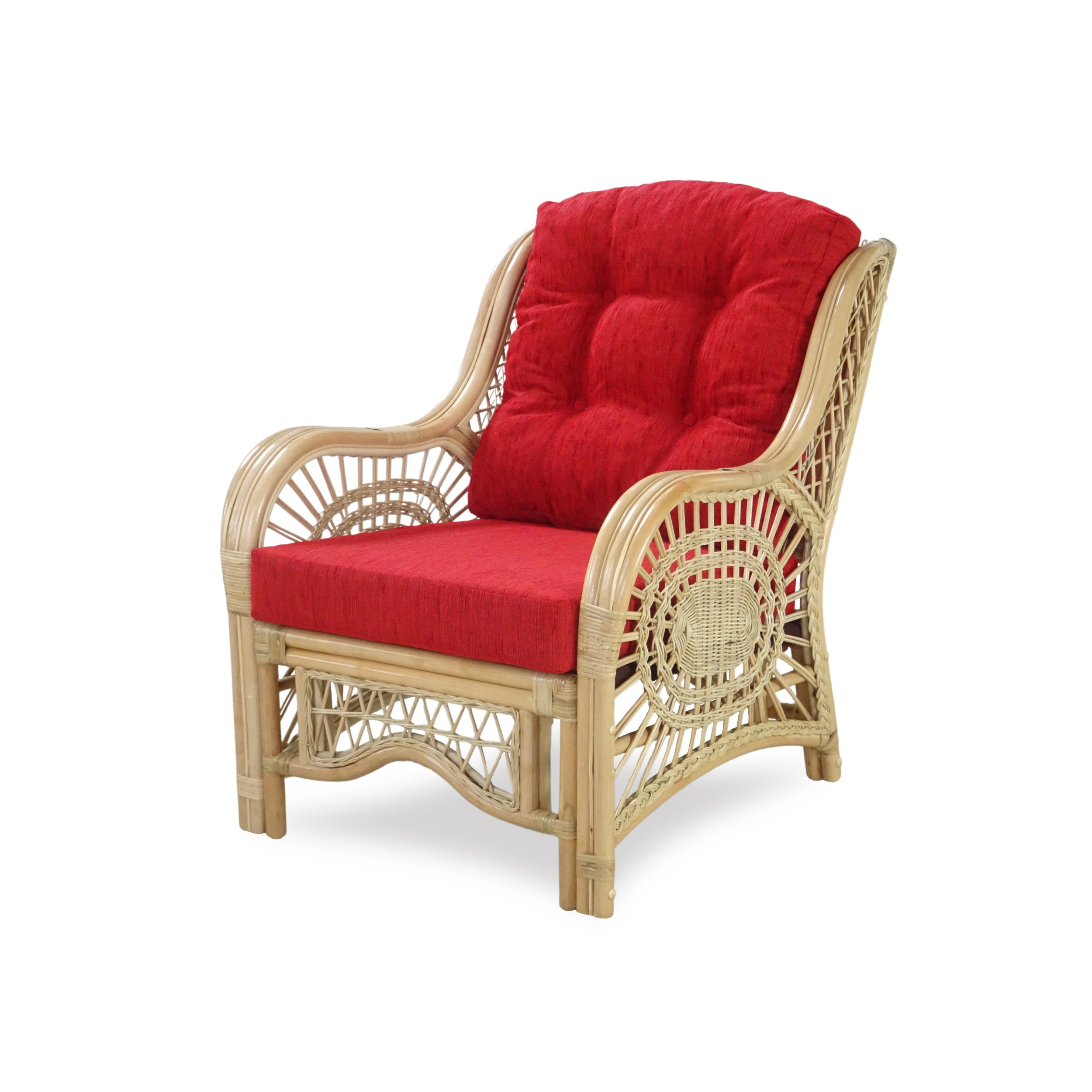 Red wicker chair best sale